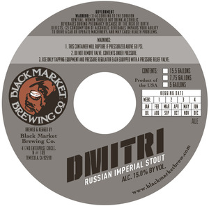 Black Market Brewing Co Dmitri April 2015