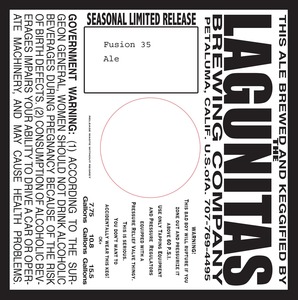 The Lagunitas Brewing Company Fusion 35 April 2015