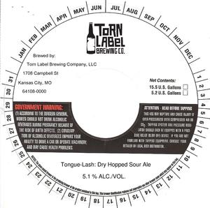 Tongue-lash Dry Hopped Sour Ale April 2015