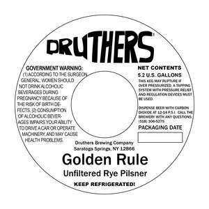 Druthers Golden Rule Rye Pilsner