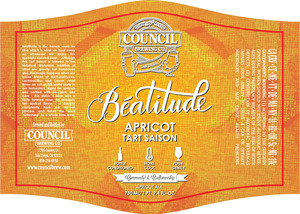Council Brewing Co. Beatitude Apricot Tart Saison
