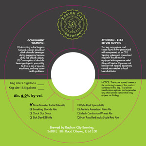 Radium City Brewing Time Traveler May 2015