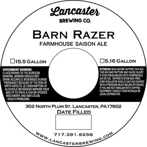 Lancaster Brewing Co. Barn Razer