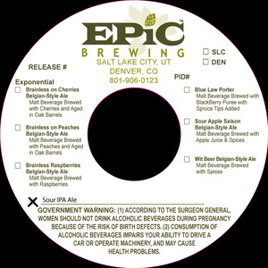Epic Brewing Sour IPA Ale