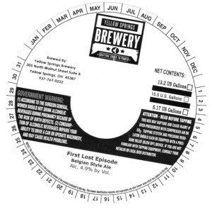 Yellow Springs Brewery First Lost Episode April 2015