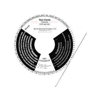 Barrier Brewing Co., LLC Non-cents