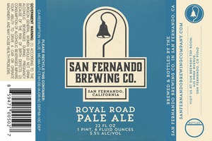 San Fernando Brewing Company Royal Road Pale Ale
