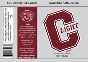 Cortland Beer Co. C-light Beer