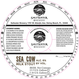 Sea Cow Milk Stout April 2015