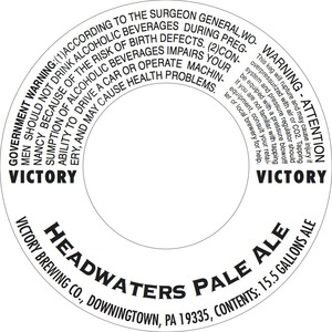 Victory Headwaters Pale Ale April 2015