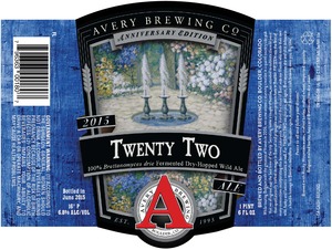 Avery Brewing Company Twenty Two April 2015