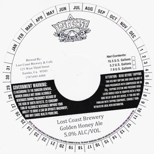 Lost Coast Brewery Lost Coast Brewery Golden Honey Ale April 2015