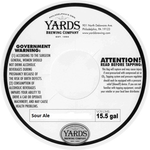 Yards Brewing Company Sour Ale