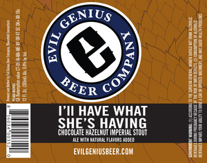 Evil Genius Beer Company I'll Have What She's Having April 2015