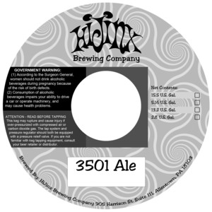 Hijinx Brewing Company 3501 Ale