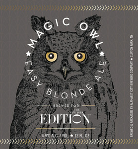 Alphabet City Brewing Company Magic Owl Easy Blonde