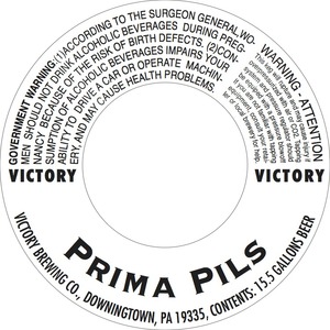 Victory Prima Pils April 2015