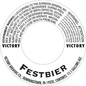 Victory Festbier April 2015
