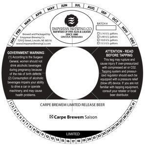 Carpe Brewem Saison April 2015