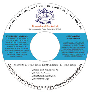 Wares Creek Pale Ale April 2015