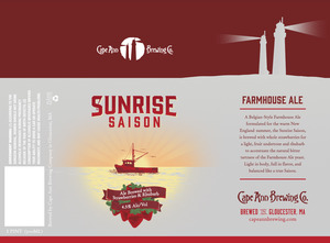 Cape Ann Brewing Company Sunrise Saison May 2015