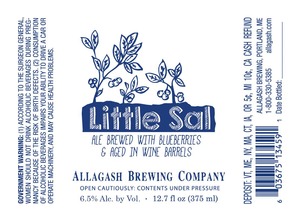 Allagash Brewing Company Little Sal April 2015
