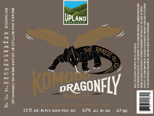 Upland Brewing Company Komodo Dragonfly Black IPA
