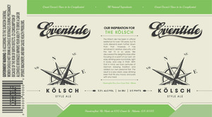 Eventide Brewing Kolsch Style May 2015