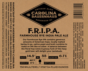 F.r.i.p.a. Farmhouse Rye India Pale Ale 