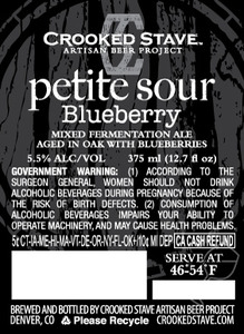 Crooked Stave Artisan Beer Project Petite Sour Blueberry