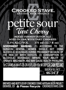 Crooked Stave Artisan Beer Project Petite Sour Tart Cherry