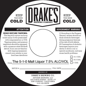 Drake's The 5-1-0 Malt Liquor April 2015