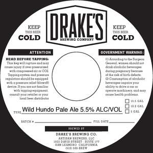 Drake's Wild Hundo Pale Ale April 2015