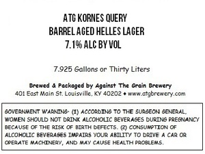 Against The Grain Brewery Atg Kornes Query April 2015