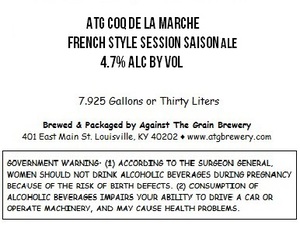 Against The Grain Brewery Atg Coq De La Marche April 2015