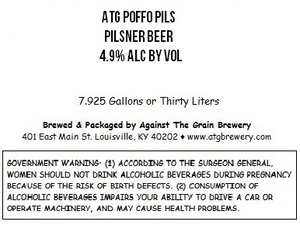Against The Grain Brewery Atg Poffo Pils