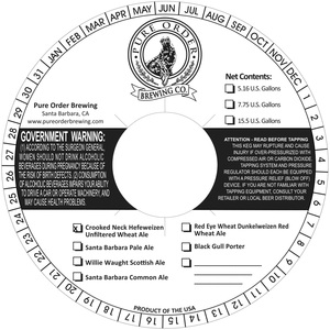 Crooked Neck Hefeweizen Unfiltered Wheat Ale