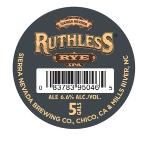 Sierra Nevada Ruthless Rye IPA April 2015