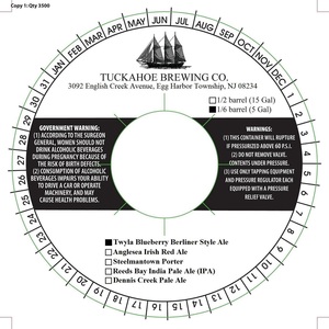 Tuckahoe Brewing Company Twyla Blueberry Berliner Style Ale