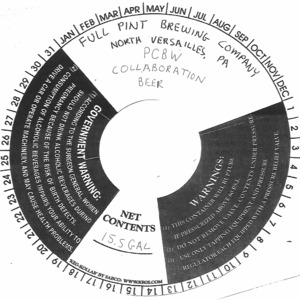 Full Pint Brewing Company Pcbw Collaboration