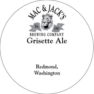 Mac & Jack's Brewing Company Grisette May 2015