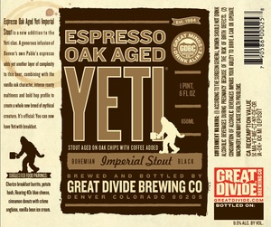 Great Divide Brewing Company Espresso Oak Aged Yeti