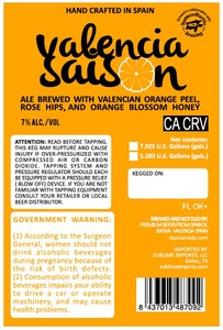 Premium Beers From Spain Valencia Saison