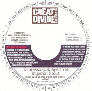 Great Divide Brewing Company Espresso Oak Aged Yeti