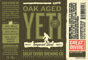 Great Divide Brewing Company Oak Aged Yeti