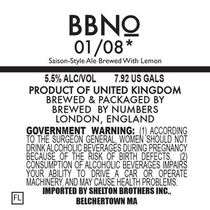 Brew By Numbers 01/08* May 2015