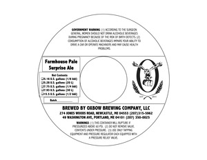 Oxbow Brewing Company Farmhouse Pale Surprise