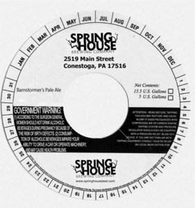 Spring House Brewing Co. Barnstormers Pale Ale May 2015
