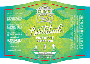 Council Brewing Co. Beatitude Pineapple Tart Saison May 2015