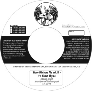 Stone Brewing Co Stone Mixtape Ale Vol.11